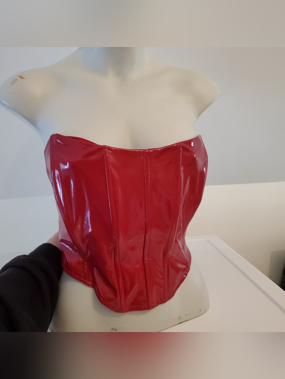 Garage Cherry Red PVC Corset